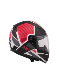 Resim Ls2 Rapid 2 Grid Kapalı Kask Beyaz - Kırmızı 