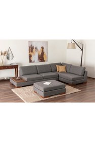 Resim Vivense TULİP KETEN KÖŞE KOLTUK, ANTRASİT 