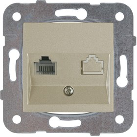 Resim Viko Novella Bronz Tekli Numeriş Telefon Prizi Cat3 