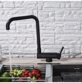 Resim Fause Pencere Önü Katlanır Eviye Bataryası Siyah Kpn101-B 