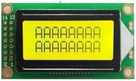 Resim 0802a 2x8 Yeşil Karakter Lcd Modül Display Ekran 5v Siyah Yazı 8x2 8 X 2 Lcd Menü Yazı 