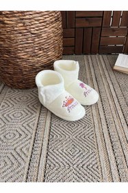 Resim Behtah Kundura Kız Çocuk Kaydırmaz Taban Panduf Pamuk Astarlı Figürlü Çok Amaçlı Okul Kreş Patiği Ev Patiği 