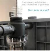 Resim Balık Tankı Balık Tuvalet Tam Şeffaf Balık Atık Toplayıcı Akvaryum Drenaj 12 Hose Set-60 Mesh '+3'lü Yedek Filtre Seti 