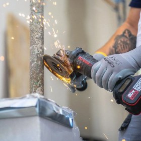 Resim Kress KUH10.2 20 Volt 4.0 Ah Li-Ion Çift Akülü 125 mm Kömürsüz Profesyonel Şarjlı Devir Ayarlı Avuç Taşlama 