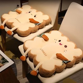 Resim 1 adet Toast Şeklinde Oturma Yastığı, Poliüretan Ekmek Yastığı, Orta Yumuşak Örgü Kumaş, Hafif, El Yıkamalı, Polyester 100%, Ev Koltuk & Yatak Odası Dekoru, Benzersiz Ev Hediyesi 