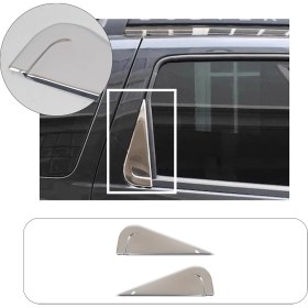 Resim Dacia Duster Uyumlu 2010-2017 Krom Arka Cam Kelebek Yeri 2 Parça Paslanmaz Çelik 