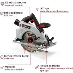 Resim AyrStore Professional Akülü Daire Testere Tp-Cs 18/190 Li Bl-Solo Power X-Change (18 V, Ø190 mm 