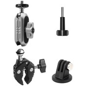Resim Vkemall 360 Dönebilir Çift Küre Başlı Alüminyum Hareketli Kamera Tutucu, 1.5kg Taşıma Kapasiteli, Sjcam, Djı, Gopro Uyumlu 