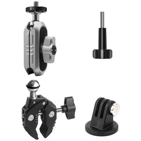 Resim Vkemall 360 Dönebilir Çift Küre Başlı Alüminyum Hareketli Kamera Tutucu, 1.5kg Taşıma Kapasiteli, Sjcam, Djı, Gopro Uyumlu 