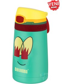 Resim Shamobo 2Lİ SET Pipetli Çelik Termos 350ml -6 Saat Isı Yalıtımı- 