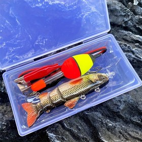 Resim Otomatik Şarj Edilebilir LED Balıkçılık Yemi, 10cm 20g Çok Eklemli Swimbait, Su Geçirmez, ABS Malzeme, Çalışma Voltajı ≤36V, Şükran Günü, Noel, Baba ve Öğretmenler Günü Hediyeleri için İdeal 