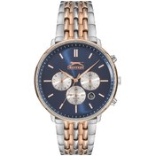 Resim Slazenger SL.09.1830.2.03 Erkek Kol Saati | Mavi Kadran, Silver-Rose Gold Çelik Kordon, Multifonksi 