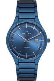 Resim Nacar SAFİR CAM MAVİ ERKEK KOL SAATİ NC17-2960018-LLM 