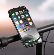 Resim West Biking Silikon Bisiklet Telefon Tutucu Cep Telefonu Standı Siyah 