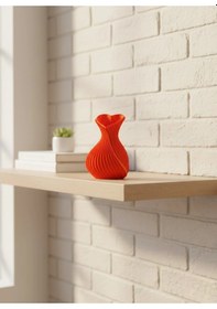 Resim Bfs Kalpli Turuncu Dekoratif Vazo 11 Cm Modern Şık Masaüstü Aksesuar 