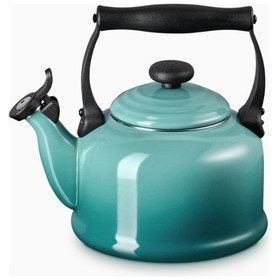 Resim Le Creuset Geleneksel Islık Çalan Emaye Kaplı Çaydanlık, 2.1l Çaydanlıklar Blue Riviera Mavi 