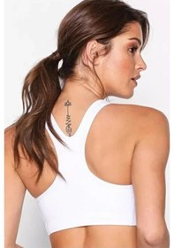 Resim Nike Swoosh Dri-fit Futura Bra Beyaz Kadın Sporcu Sütyeni Beyaz 