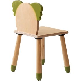 Resim Doğal Ahşap Renkli Çocuk Sandalye Koala 