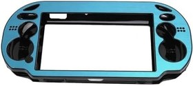 Resim PS Vita 1000 için Sert Kılıf, PSV 1000 Oyun Konsolu için Alüminyum Alaşımlı Koruyucu Kılıf Sert (Açık Mavi) 