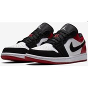 Resim Solfej Mix Jordan 1 Low Black Toe Erkek Spor Ayakkabı Çok Renkli 