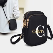 Resim Calvin A2 Küçük Çapraz Çanta - Şık Siyah Oxford Kumaş Altın Tonlu Fermuar, Ayarlanabilir Askı, Telefon, Madeni Para ve Kulaklıklar İçin Çoklu Cep - Günlük Seyahat ve Rahat Geziler İçin Mükemmel, Dokulu Kumaş, Güvenli Seyahat Kılıfı, Kompakt Seyahat Çantası, Dayanıklı Fermuar Kapatma 