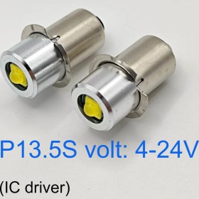 Resim Xiyu Shop 2 Adet Lot Tarzı P13.5S 4-24V LED P13.5S E10 3W 3V 4.5V 6V 18V 24V LED Lamba Ampul El Feneri Değiştirme Ampul Torch Acil Durum Ampulleri Çalışma CD Hücreleri (Yurt Dışından) 