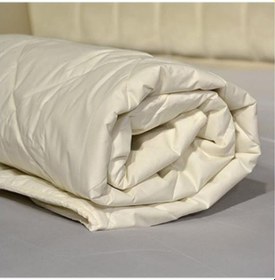 Resim Tek Kişilik Makinede Yıkanabilir %100 Saf Yün %100 Pamuk Kumaş Yakmaz Terletmez Yorgan Beyaz 