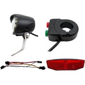 Resim Sulhul Ectric Bicycle Front Rear Light Set 12-72V Ebike Headlight Tail Light Connection Wires Kit Cycling E-Bike Accessories (Yurt Dışından) 