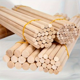 Resim 30/20/10/5 ahşap yuvarlak çubuklar, çeşitli boyutlarda çubuklar, el yapımı yapı modeli malzemeleri, DIY el işi meraklıları için uygun, üçgen bayraklar, düğünler, müzik dersleri, partiler, karıştırma 
