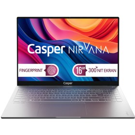 Resim CASPER Nirvana S100 300NIT i5-13420H 24GB DDR5 2TB SSD 16" Freedos Laptop S100.1342-CX00X-G-F 