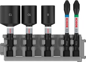 Resim Bosch Professional Accessories 2608522350 Impact-Lokma Anahtar 8/10/13 + Bits, 0 W, 0 V 