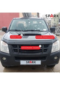 Resim Isuzu D-max 2006-2012 Yıl Aralığı Uyumlu Kaput Rüzgarlığı 4mm Siyah 