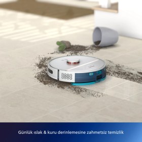 Resim Philips XU3000/02 HomeRun 3000 Serisi Akıllı Robot Süpürge Aqua Beyaz 