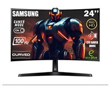 Resim Samsung Essential S36G LS24D366GAUXUF 24''100 HZ 4 MS HDMI+D-SUB FULL HD Curved Monitör 