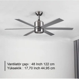 Resim Rubenis RBT486 Slv Glob Tavan Vantilatörü 