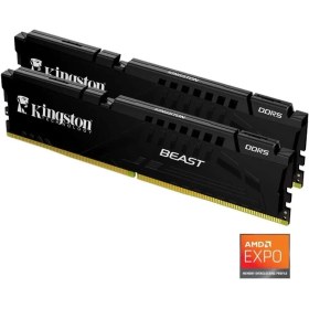 Resim Kingston 64GB 6000MT/S Ddr5 CL36 Dımm (Kit Of 2) Beast Black Expo Turkey 
