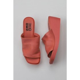 Resim Bueno Shoes Mercan Deri Kadın Dolgu Topuklu Terlik 01WY2404 01WY2404 