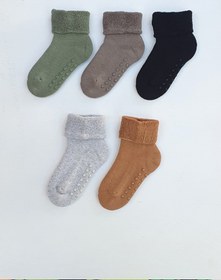 Resim MEM SOCKS 5'li Kaydırmaz Bebek Havlu Çorap 