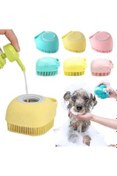 Resim Hype Store Şampuan Hazneli Kedi Köpek Evcil Hayvan Yıkama Kesesi Silikon Banyo aj Tarak Duş Fırçası 