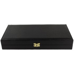 Resim Siyah Renk Sade 5'li Deri Tesbih Kutusu 