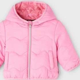 Resim Name İt Pembe Kız Bebek Fermuarlı Uzun Kollu Uzun Düz Mont NBFMAGGY JACKET PB 