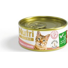 Resim Nutri Feline Ton Balıklı ve Somonlu Tahılsız Konserve Yetişkin Kedi Maması 85 G 