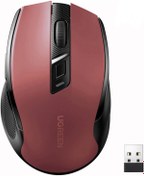 Resim Ugreen 4000 DPI Ergonomik Sessiz Kablosuz Optik Mouse, Kırmızı, 25752 
