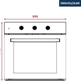 Resim Kumtel Rustik Bej Cam Ankastre Fırın 4 Prog. B66-SF3(MT) 