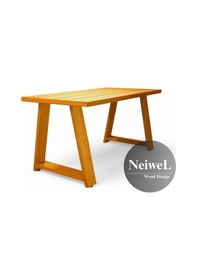 Resim Neiwel Garden Zena Doğal Ahşap Bahçe Yemek Masası-100-220 Açık Ceviz 