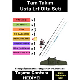 Resim Özel Üretim Şık Taşıma Çantalı Hazır Kurulu Tam Takım Usta Lrf Olta Seti - 3m Kamış 