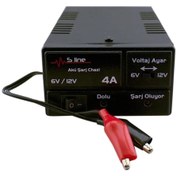 Resim S-Line Ad61204 6/12v 4a Akü Şarj Cihazı Adaptörü 