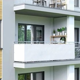Resim 50CM Polyester Balkon Korkuluğu Brandası, Bahçe ve Çatı Koruma Tente 