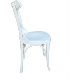 Resim Sandalye Çapraz model Kayın Bambu RETRO Ayak Parlak Beyaz El Yapım 