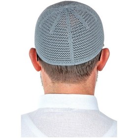 Resim Lüks Çelik Örme Namaz Takkesi Gri 1 Adet 
